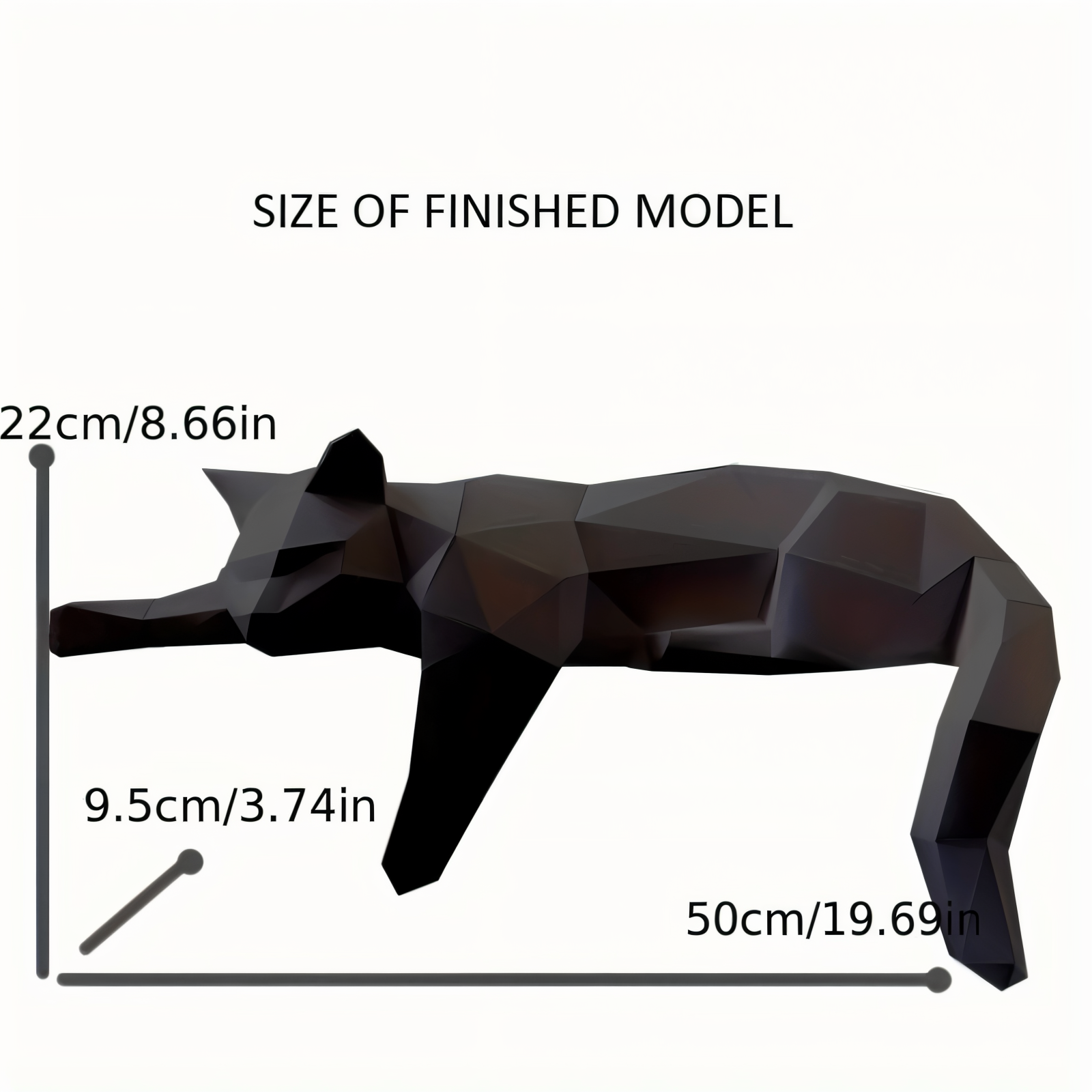OriPurr - DIY 3D Origami Katze Dekofigur aus Harz 50 cm