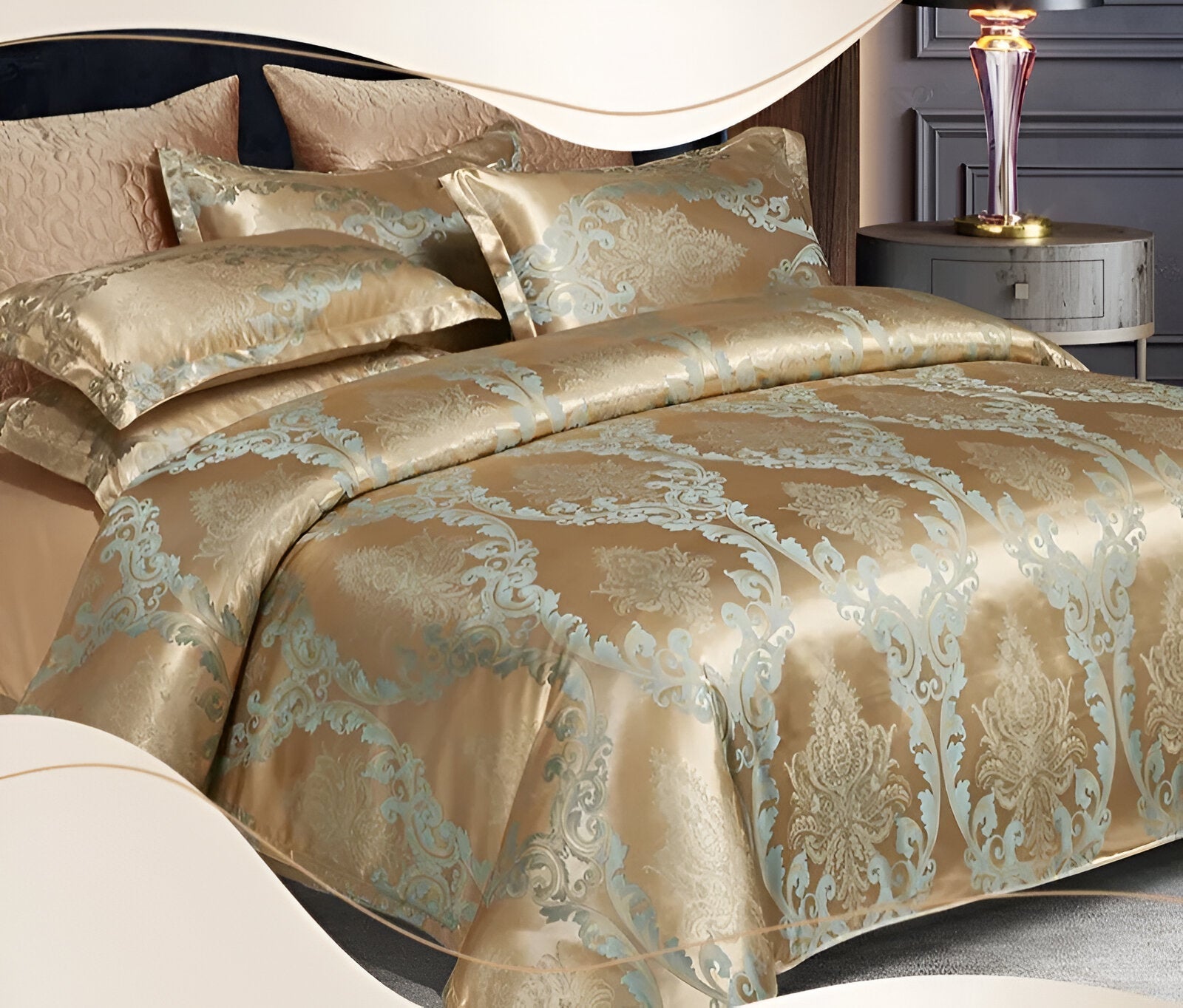 Satin - Bettwäsche-Set Jacquard