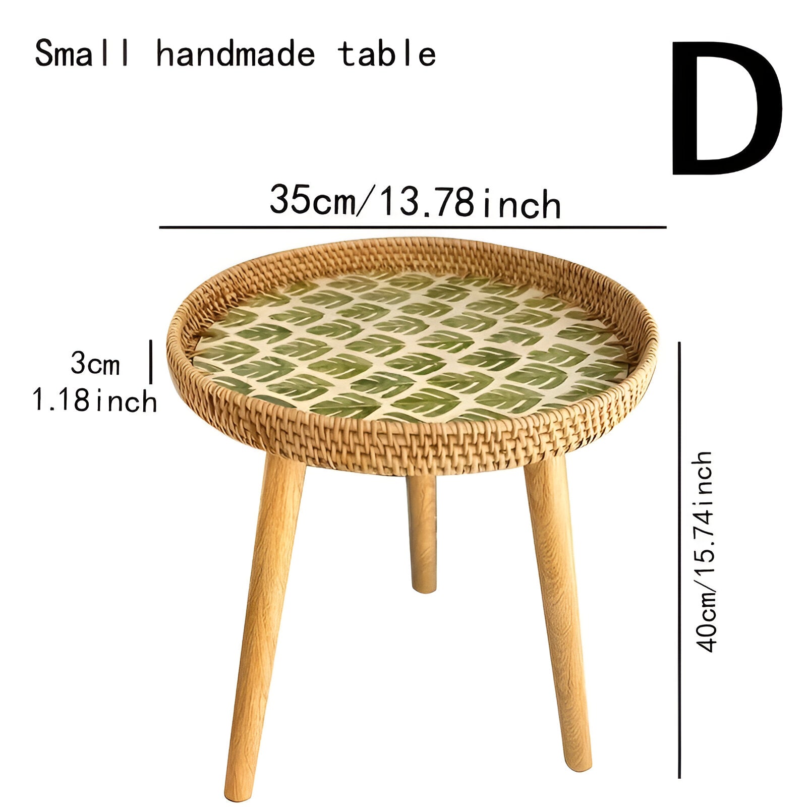 Scandi - Couchtisch - Couchtisch rund Rattan im