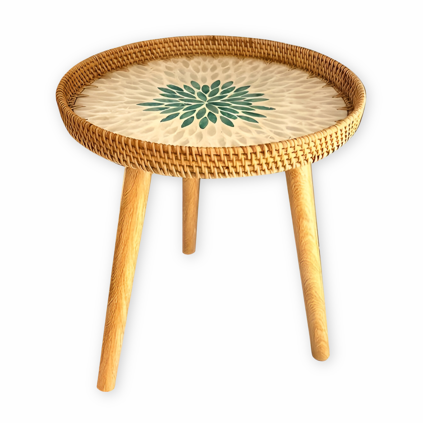 Scandi - Couchtisch - Couchtisch rund Rattan im