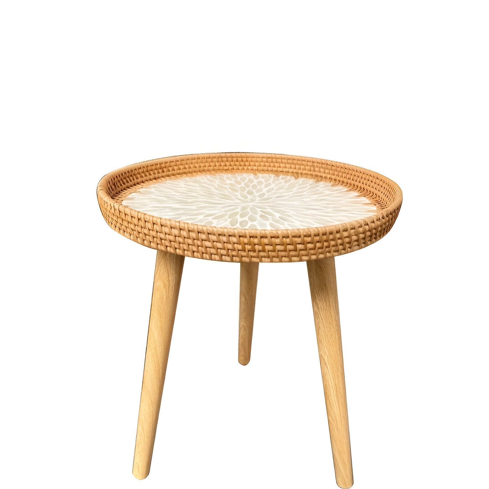 Scandi - Couchtisch - Couchtisch rund Rattan im