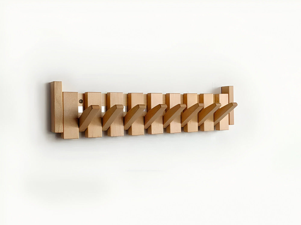 Schicker Holzkleiderhaken im Klavierdesign - Moderne Aufbewahrungslösung für den Eingangsbereich