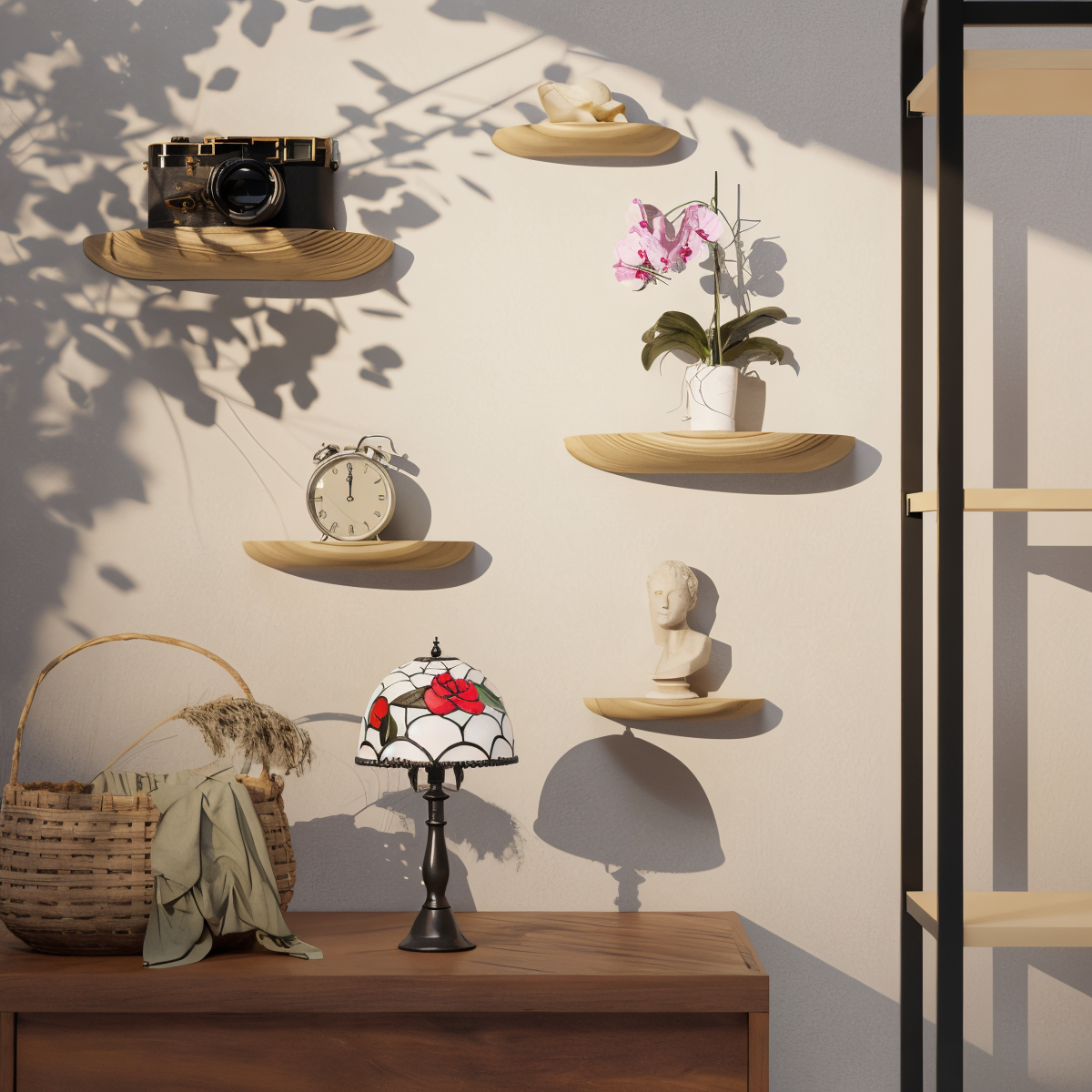 SemiCirc Regal - Ästhetisches Holzregal Wand