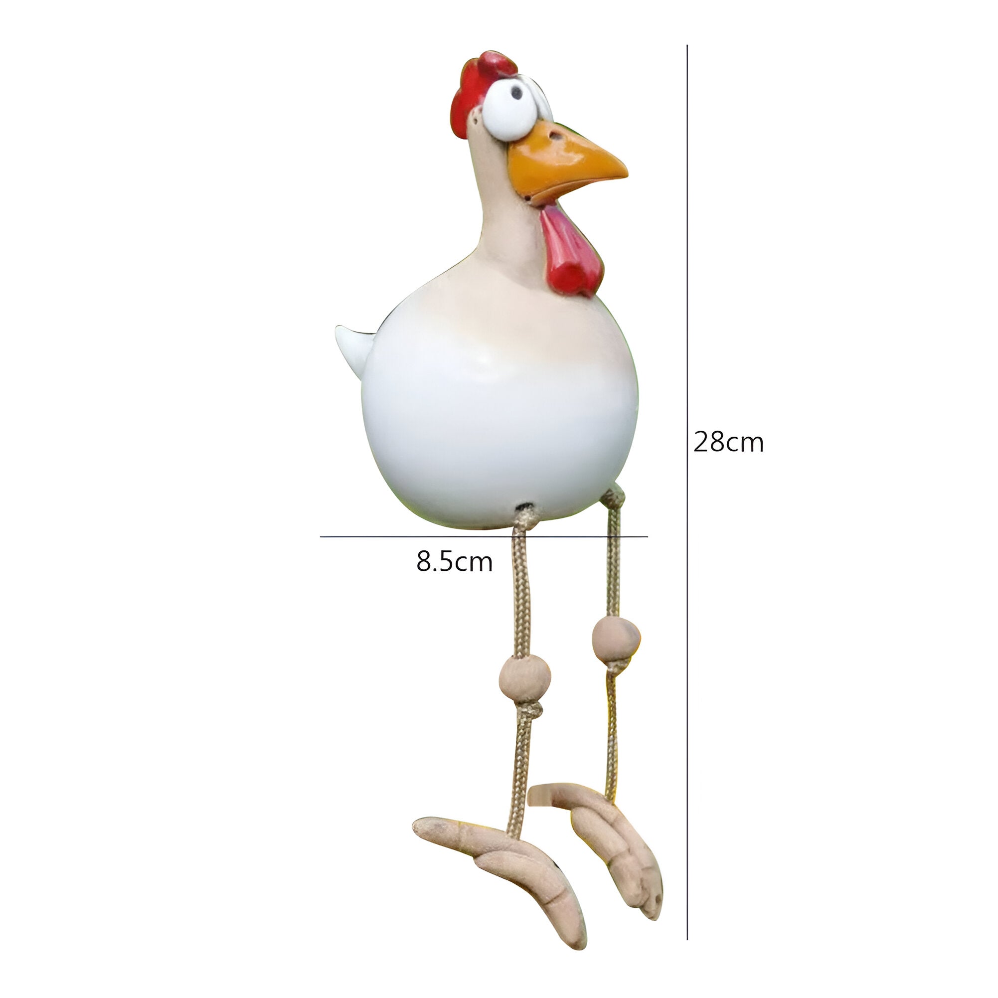 Gartenstatue - Hahn/Huhn aus wetterfestem Harz