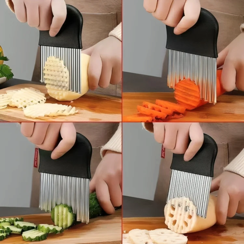 WaveSlice - Edelstahl-Wellenschneider für Gemüse