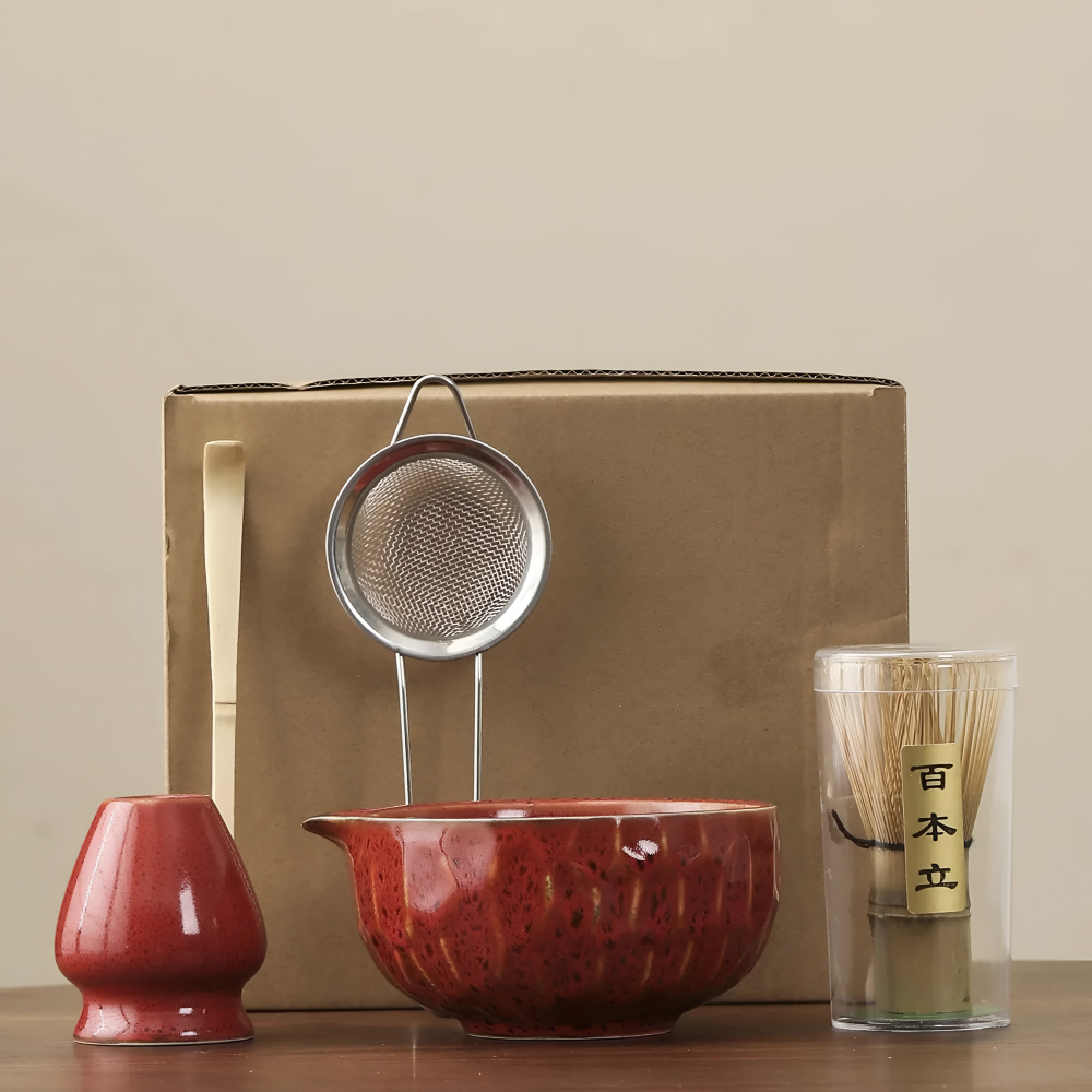 Matcha - Tee-Set 5-teilig mit Keramikschale 14 cm