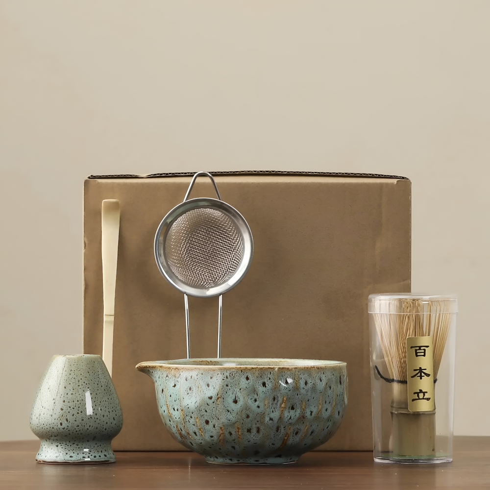 Matcha - Tee-Set 5-teilig mit Keramikschale 14 cm