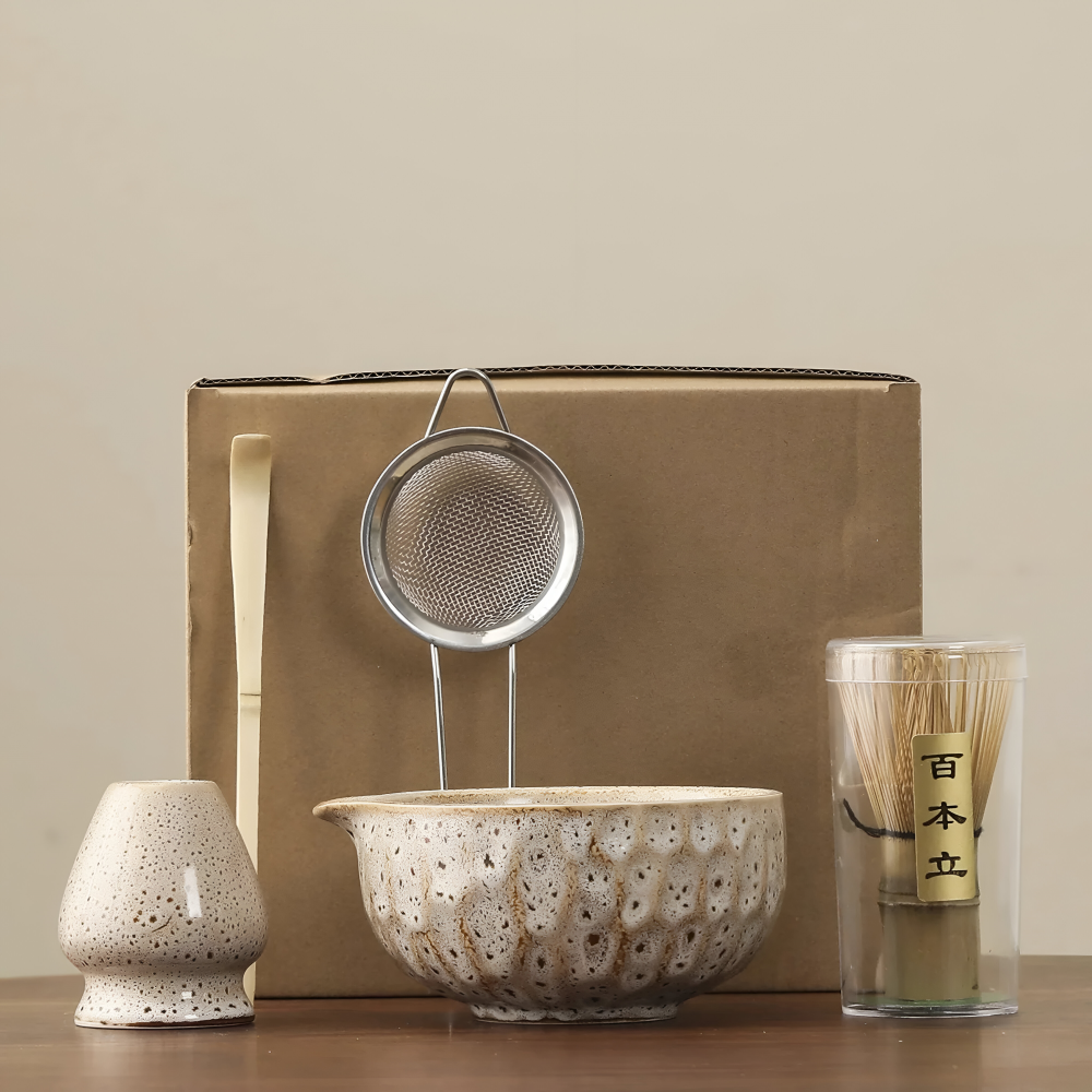 Matcha - Tee-Set 5-teilig mit Keramikschale 14 cm