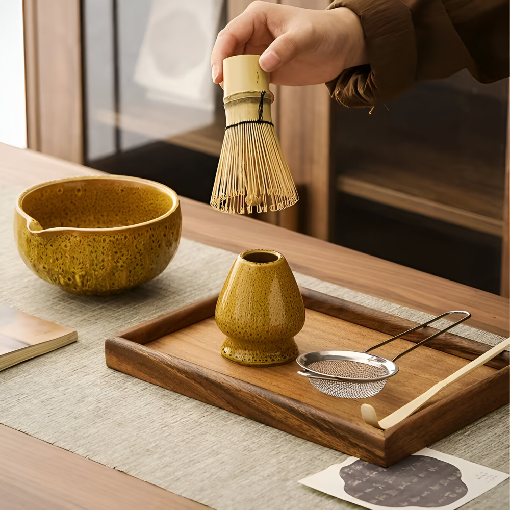 Matcha - Tee-Set 5-teilig mit Keramikschale 14 cm