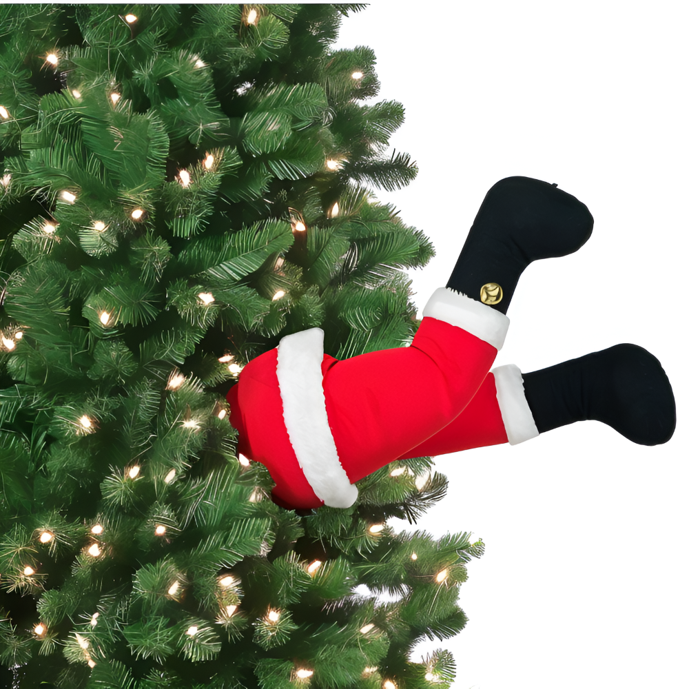 Kickin - Santa - Weihnachtsbaumschmuck Santa-Plüschbeine