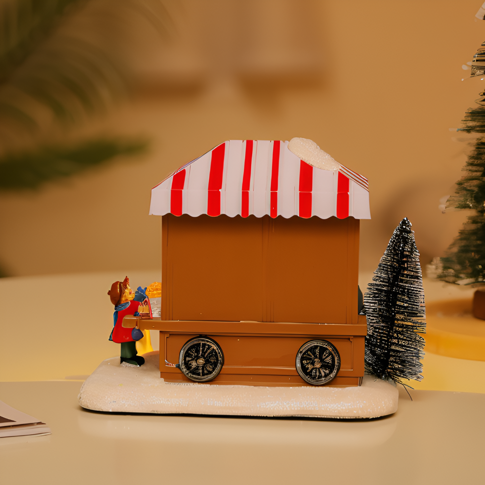 LitNTune - Batteriebetriebenes LED Weihnachtsdorf aus Harz