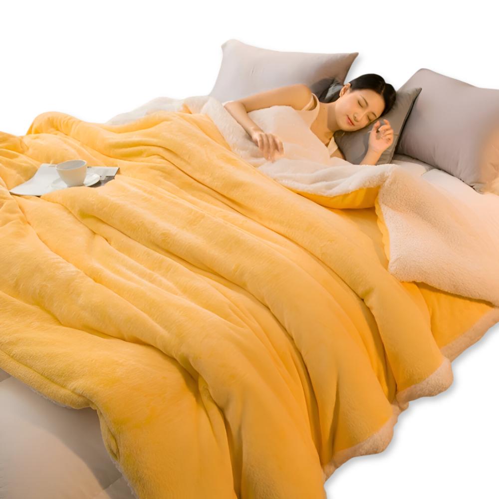 LuxiLayer Plaid - Doppelseitiger Flanell und Fleece Steppdeckenbezug mit Reißverschluss