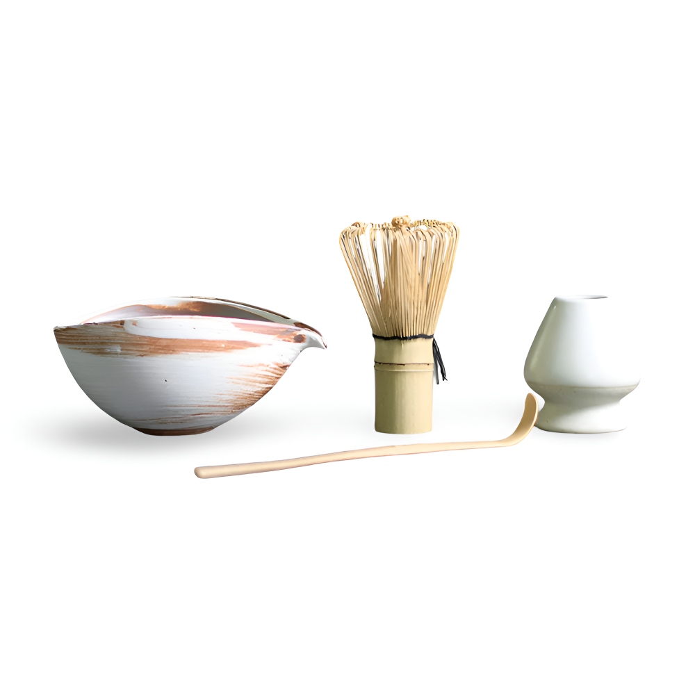 LuxuTea - Wares - Matcha Set 4-teilig aus Keramik & Bambus