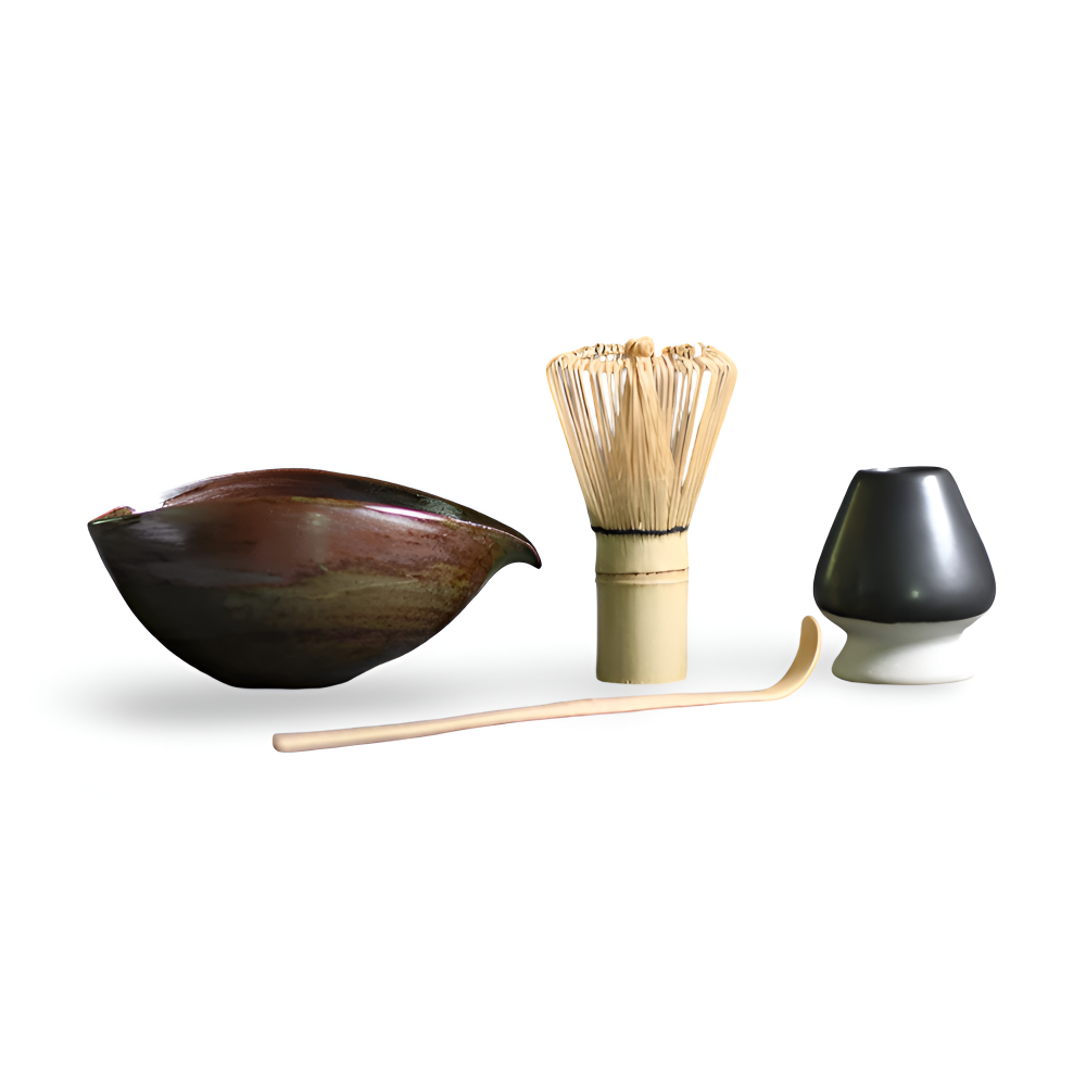 LuxuTea - Wares - Matcha Set 4-teilig aus Keramik & Bambus