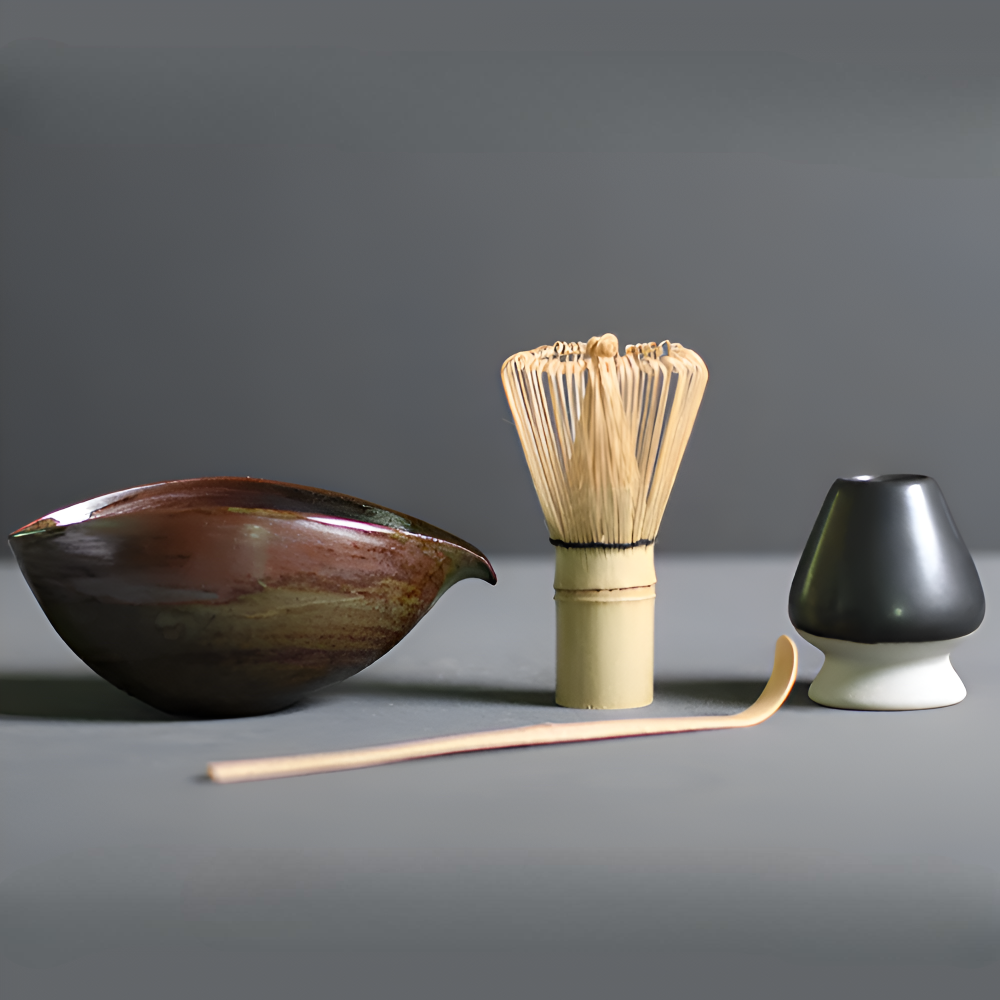 LuxuTea - Wares - Matcha Set 4-teilig aus Keramik & Bambus