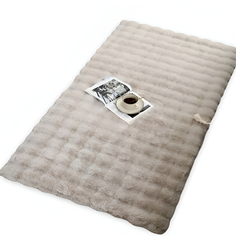 LuxuraFur Teppich - Atmungsaktiver, Weicher und Rutschfester Kunstfell Teppich