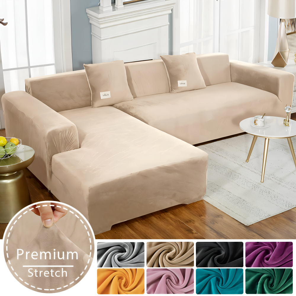 LuxuriFit Sofa Cover - Weicher, Elastischer und Eleganter Bezug für das Sofa