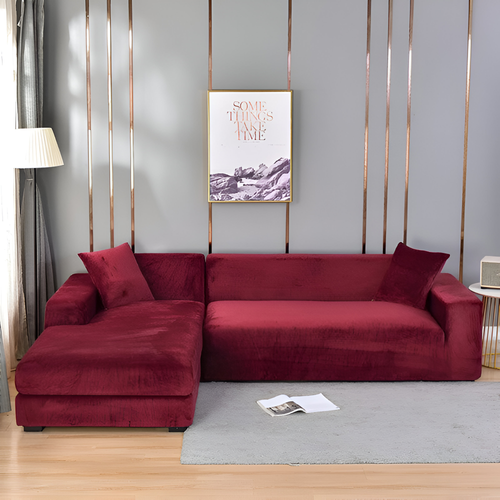 LuxuriFit Sofa Cover - Weicher, Elastischer und Eleganter Bezug für das Sofa