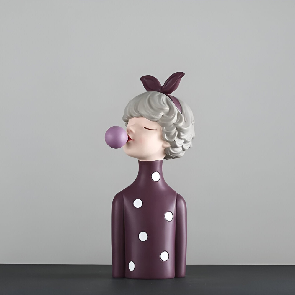 Missy - Statuen - Mädchenfigur aus Harz mit Haarschleife