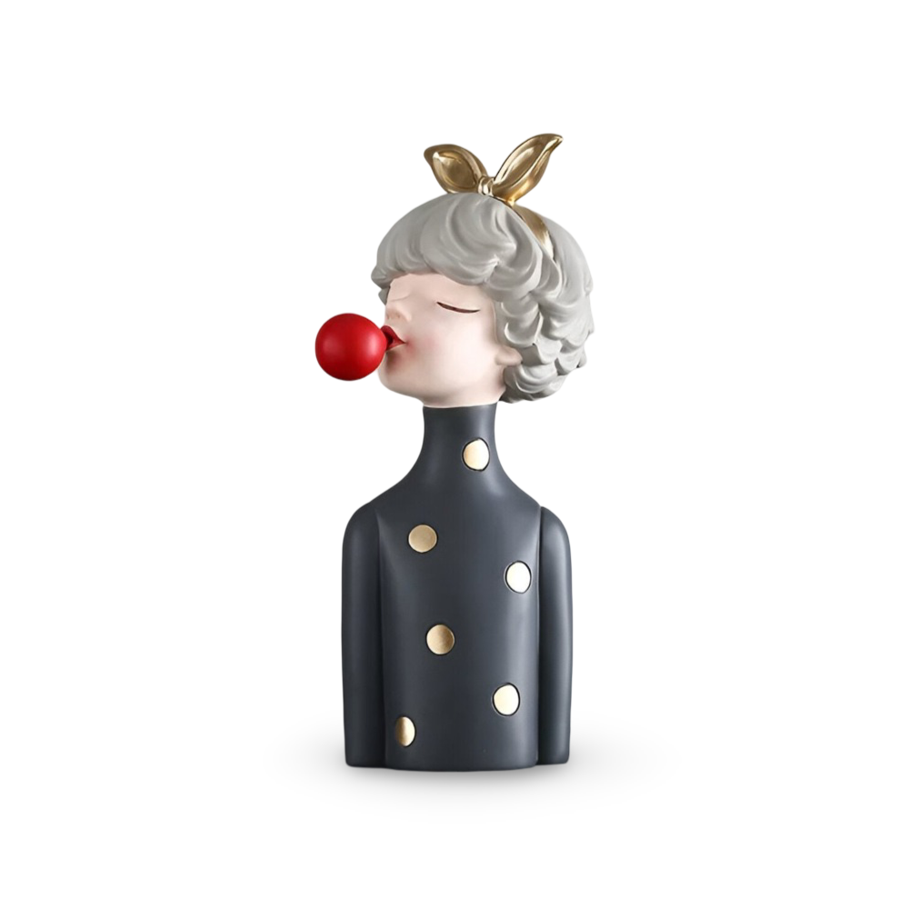 Missy - Statuen - Mädchenfigur aus Harz mit Haarschleife