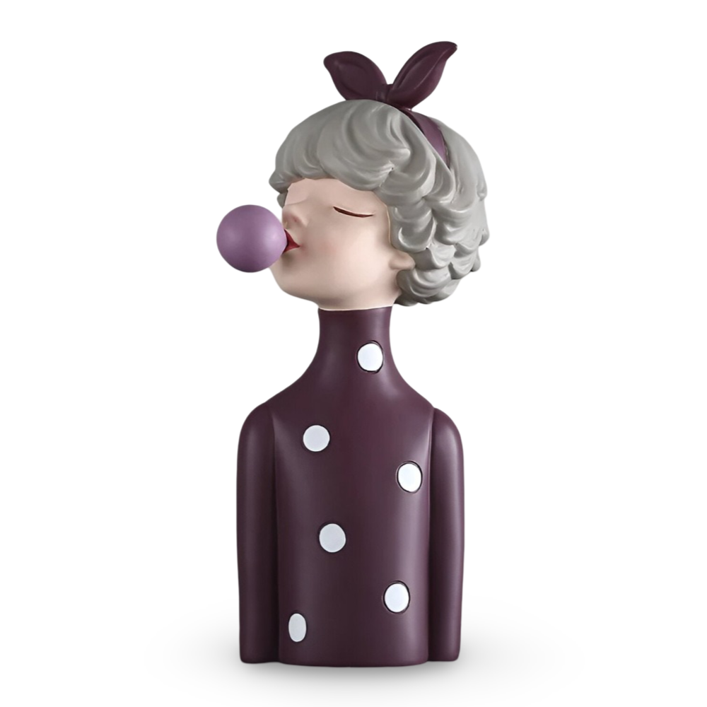Missy - Statuen - Mädchenfigur aus Harz mit Haarschleife