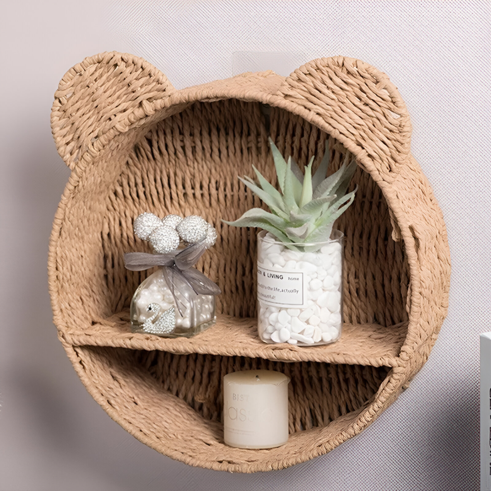 Rattan - Wandregal in Tierform handgefertigt