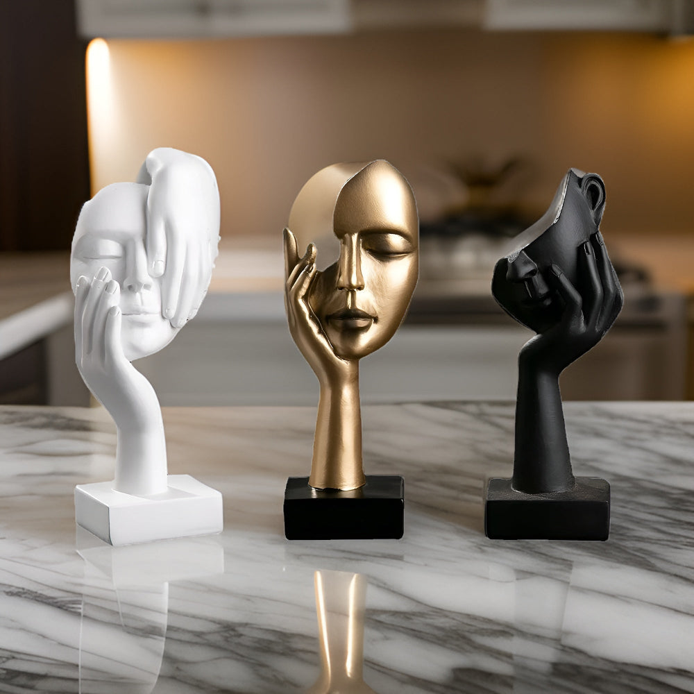 Nordic - Mind - Abstrakte Denker Skulptur aus Harz