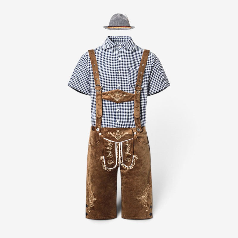 Herren Trachten-Set mit Kniebundhose und Bluse