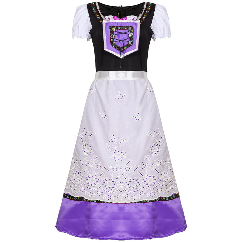 Damen Trachtenkleid mit bestickter Schürze und Schnürung