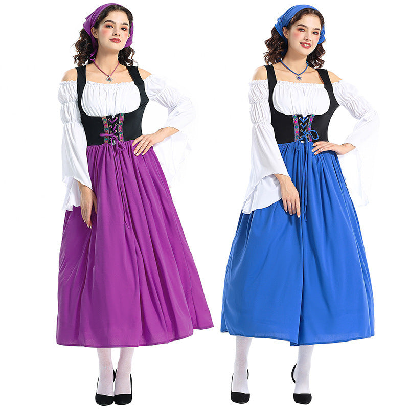 Damen Renaissance-Bauernkleid mit Carmen-Oberteil