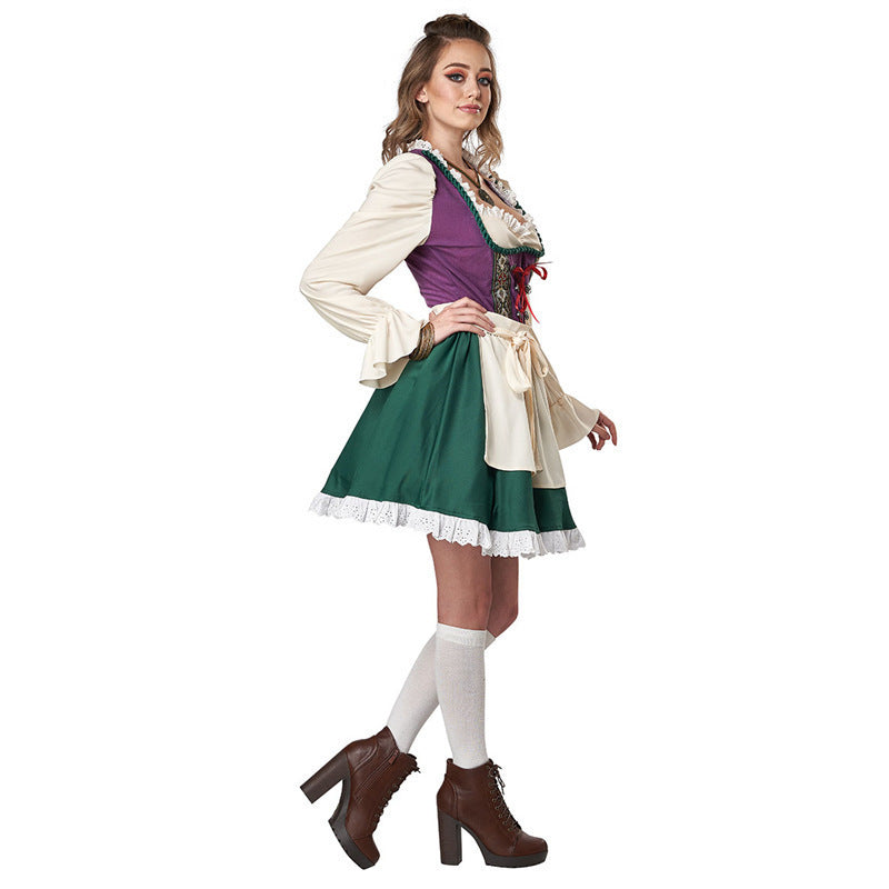 Damen Trachtenkleid mit Rüschen und Gürtel