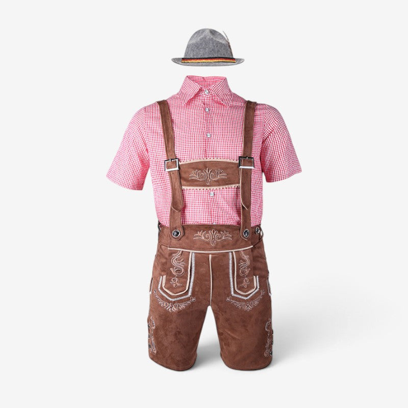 Herren Trachten-Set mit Kniebundhose und Bluse