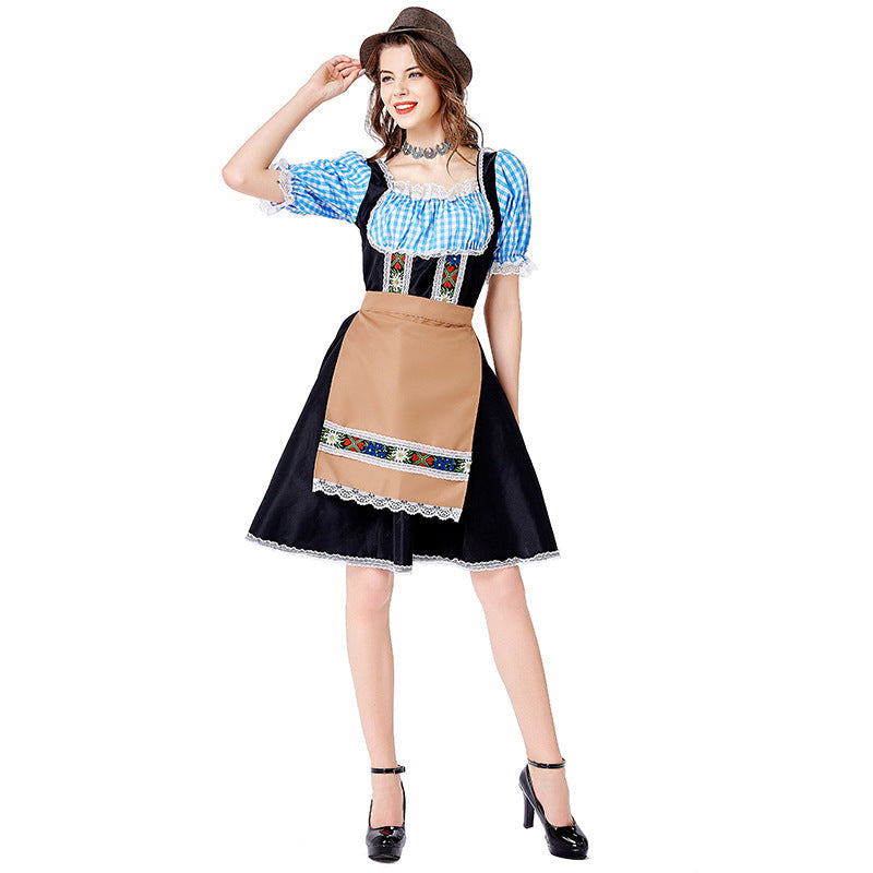 Damen Oktoberfest Dirndl mit bestickter Schürze