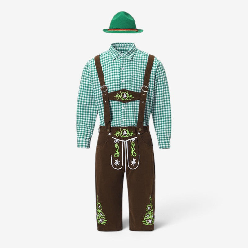 Herren Trachten-Set mit Kniebundhose und Bluse