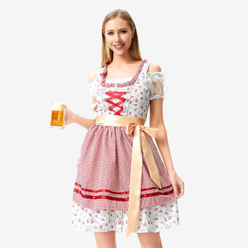 Damen Trachtenkleid mit Korsett und Schürze