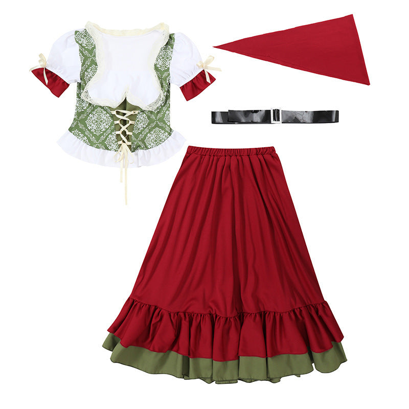 Traditionelles Dirndl-Set für Mädchen mit Mieder