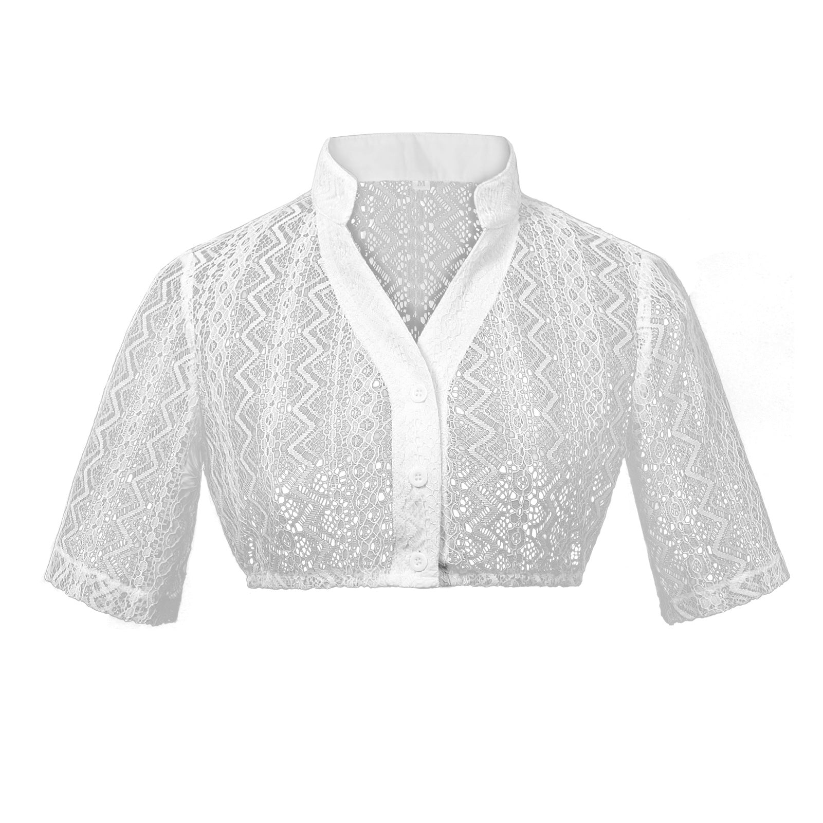 Damen Spitzenbolero mit Stehkragen und kurzem Schnitt