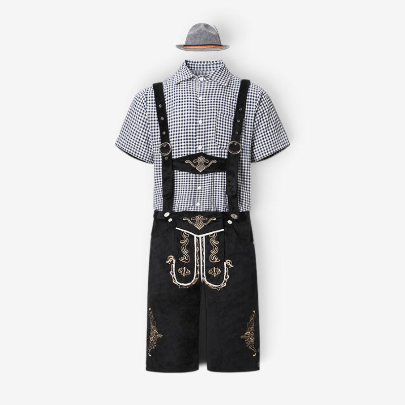 Herren Trachten-Set mit Kniebundhose und Bluse