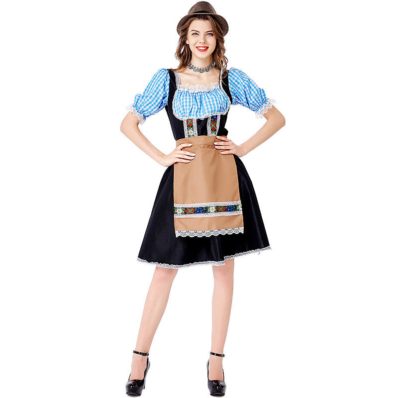 Damen Oktoberfest Dirndl mit bestickter Schürze