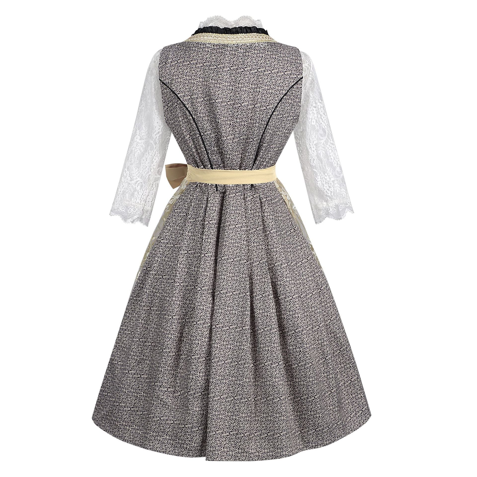 Damen Oktoberfest Kleid mit Rüschen und Borte
