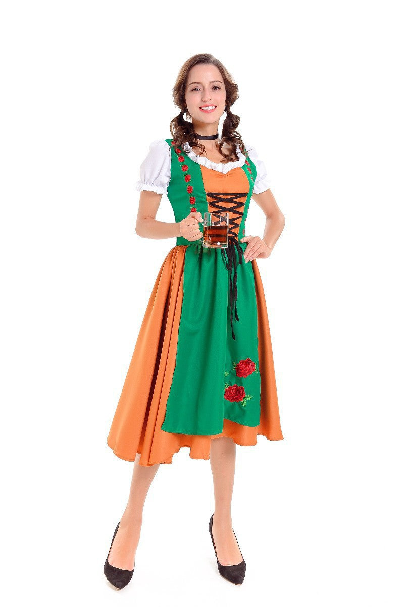 Damen Dirndlkleid mit Schürze und Mieder
