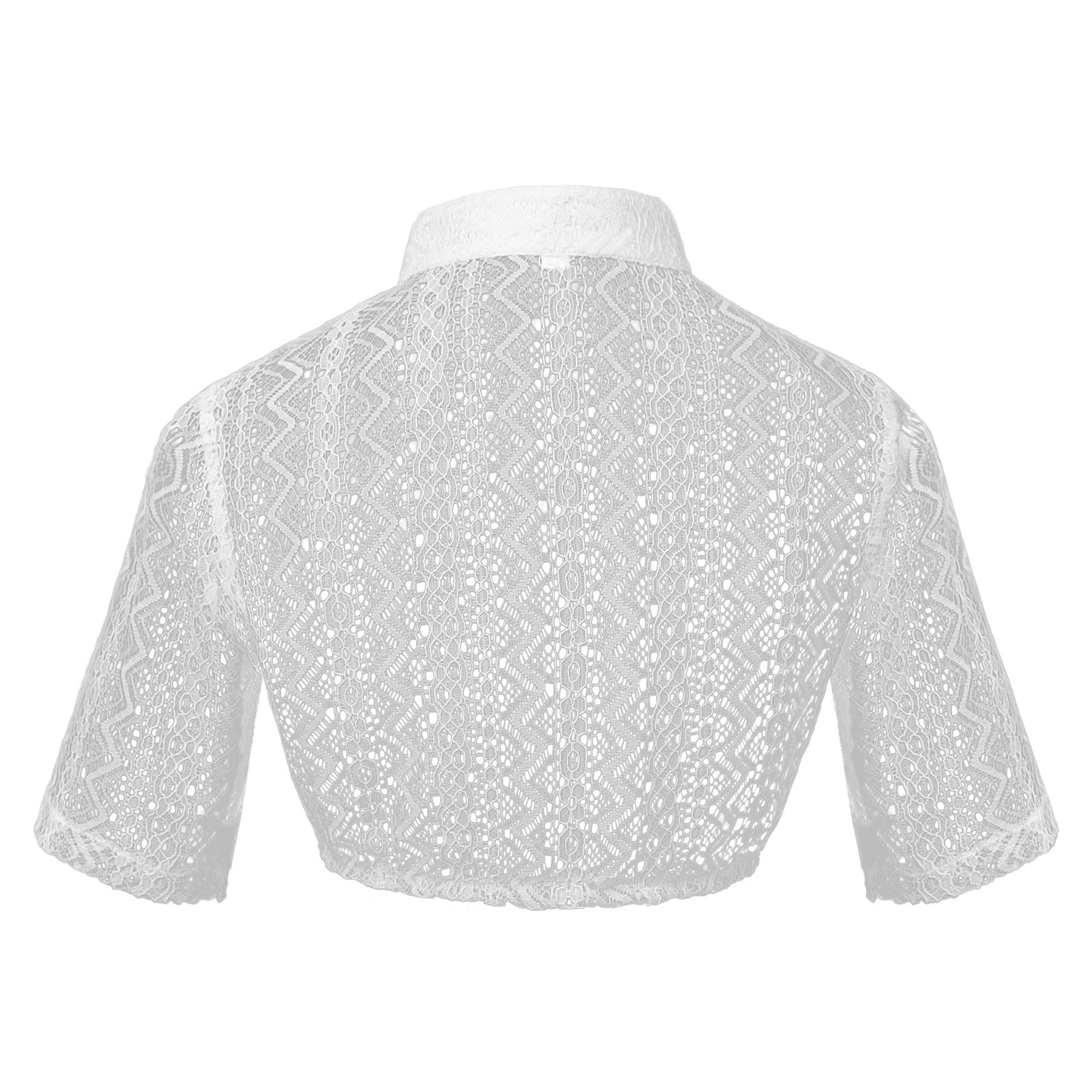 Damen Spitzenbolero mit Stehkragen und kurzem Schnitt