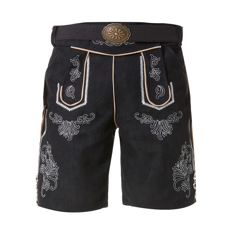 Herren Trachtenlederhose mit Stickereien