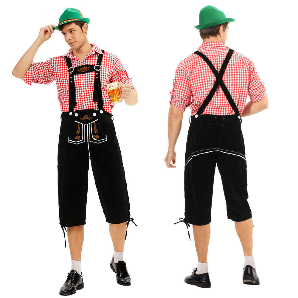 Herren knielange Trachtenhose mit Stickerei
