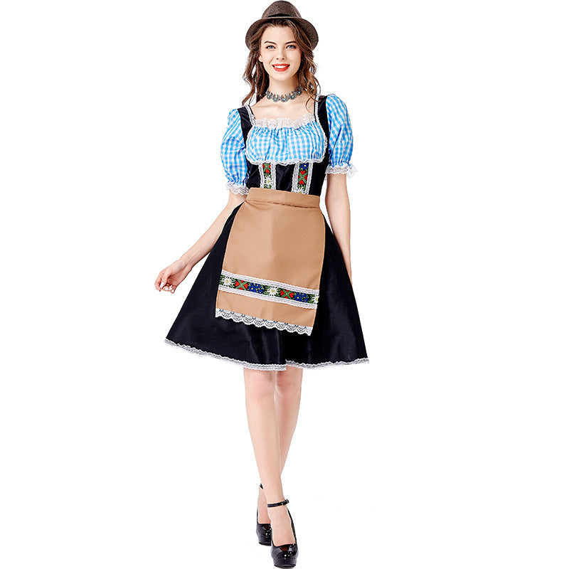 Damen Oktoberfest Dirndl mit bestickter Schürze