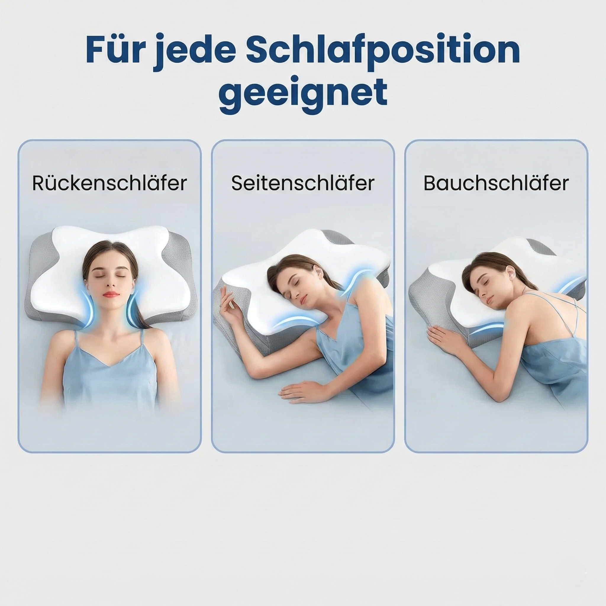 Orthopädisches - Nackenstützkissen 6-Zonen Memory Foam