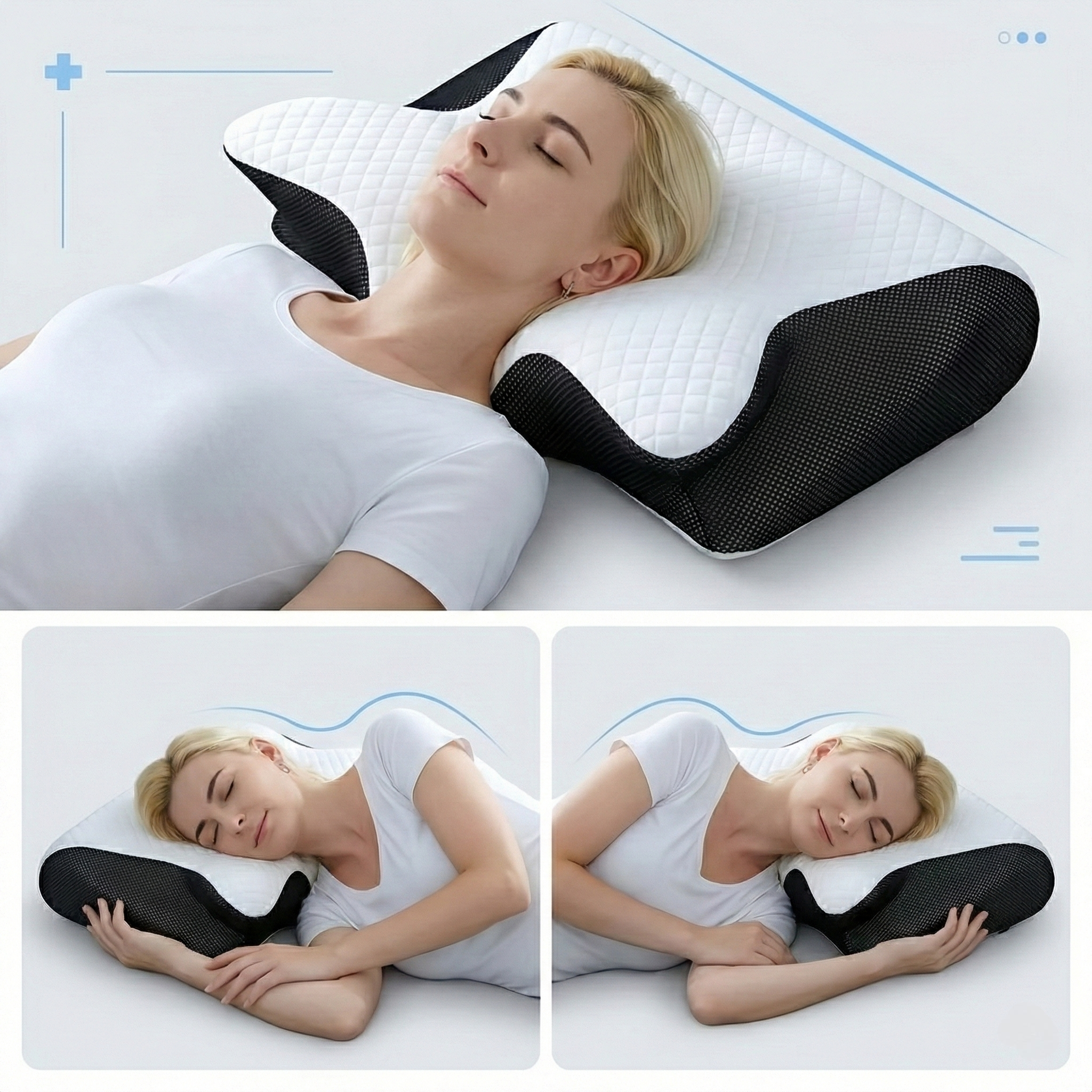 Orthopädisches - Nackenstützkissen Butterfly mit Armablage