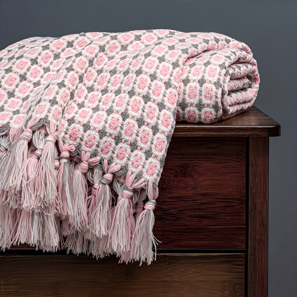 PeaKnit - Plaid - Mehrzweck Fleecedecke aus Polyester mit