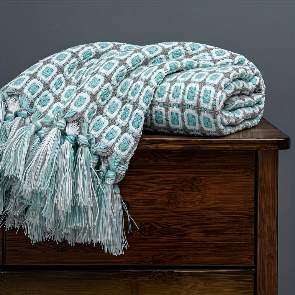 PeaKnit - Plaid - Mehrzweck Fleecedecke aus Polyester mit