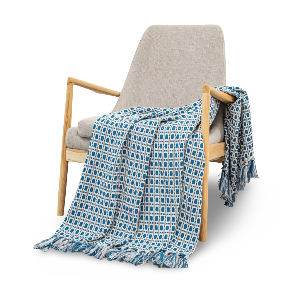 PeaKnit - Plaid - Mehrzweck Fleecedecke aus Polyester mit